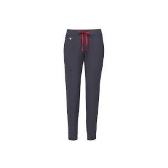 Women's Zamora Jogger Scrub Pants With Pockets & Red Drawstring L/T - Picture 1 of 8